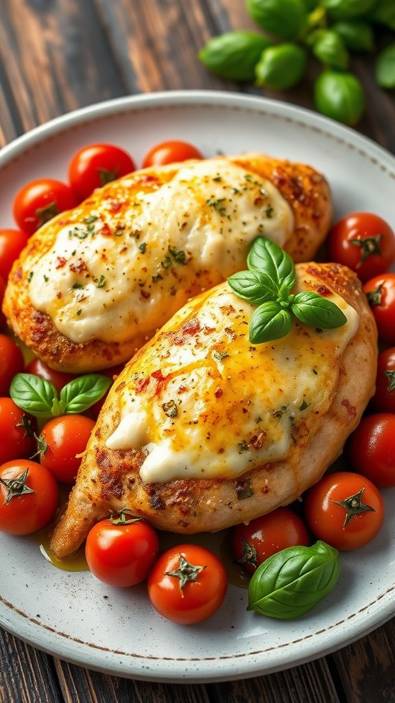 Italian Parmesan Chicken with Roasted Tomatoes