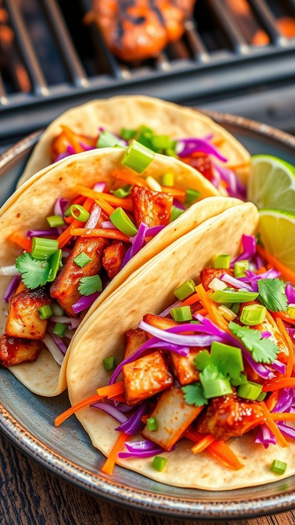 Korean BBQ Chicken Tacos