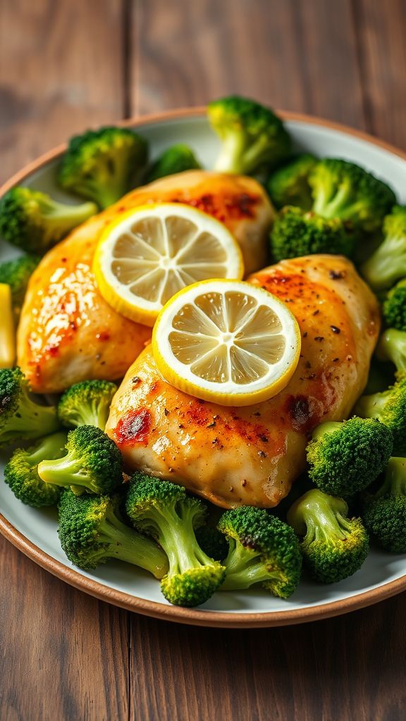 Lemon Garlic Chicken with Broccoli