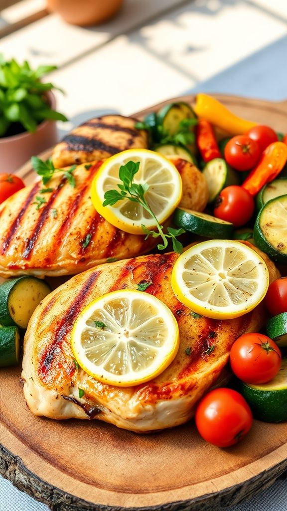 Lemon Herb Grilled Chicken and Veggies