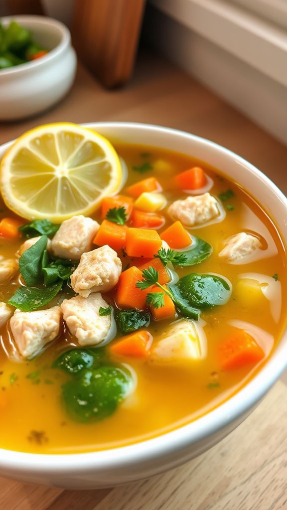 Lemon-Herb Revitalizing Chicken Soup