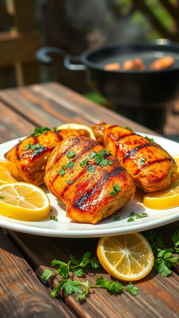 Lemon Pepper Grilled Chicken Thighs  