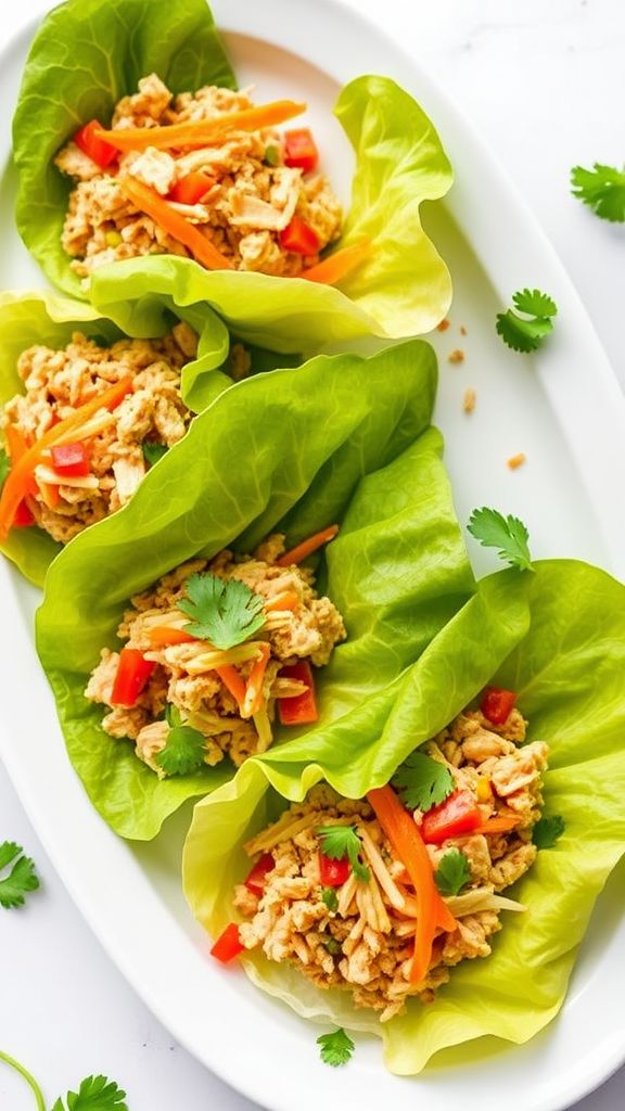 Lemongrass Chicken Lettuce Wraps  