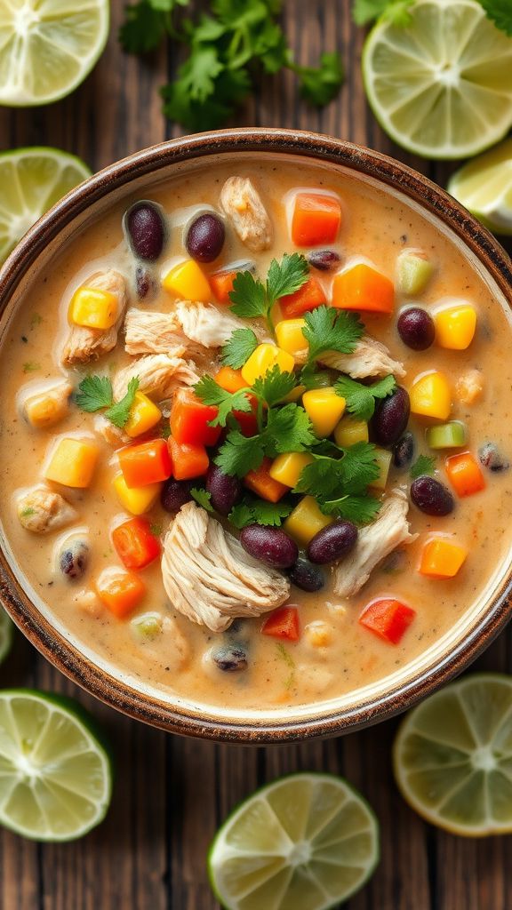 Loaded Vegetable White Chicken Chili  