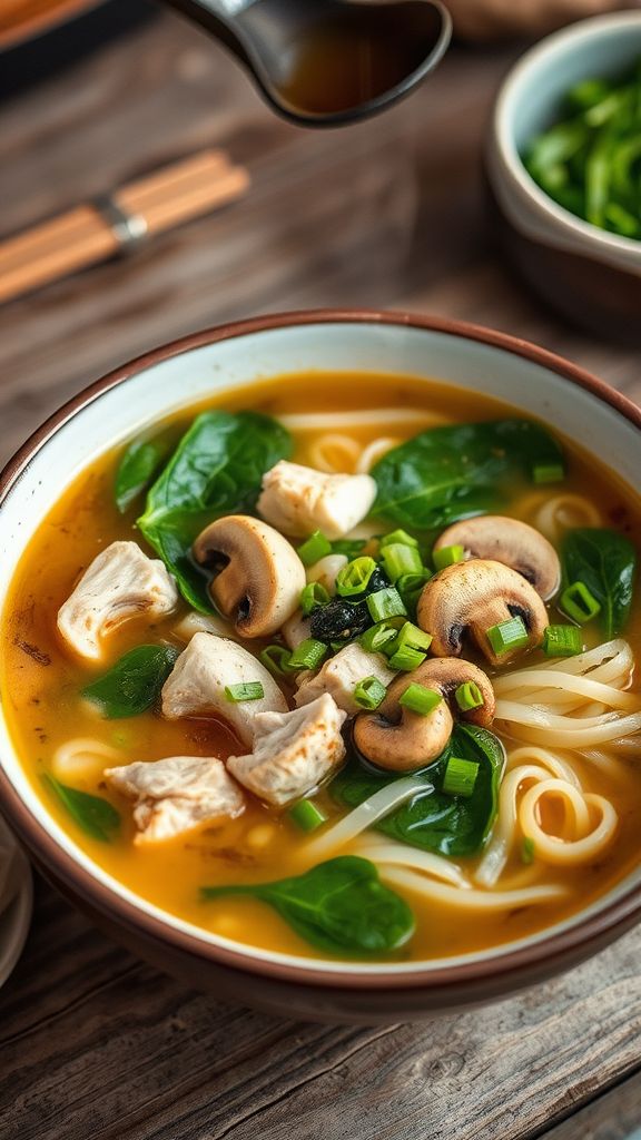 Low-Sodium Miso Chicken Noodle Soup  