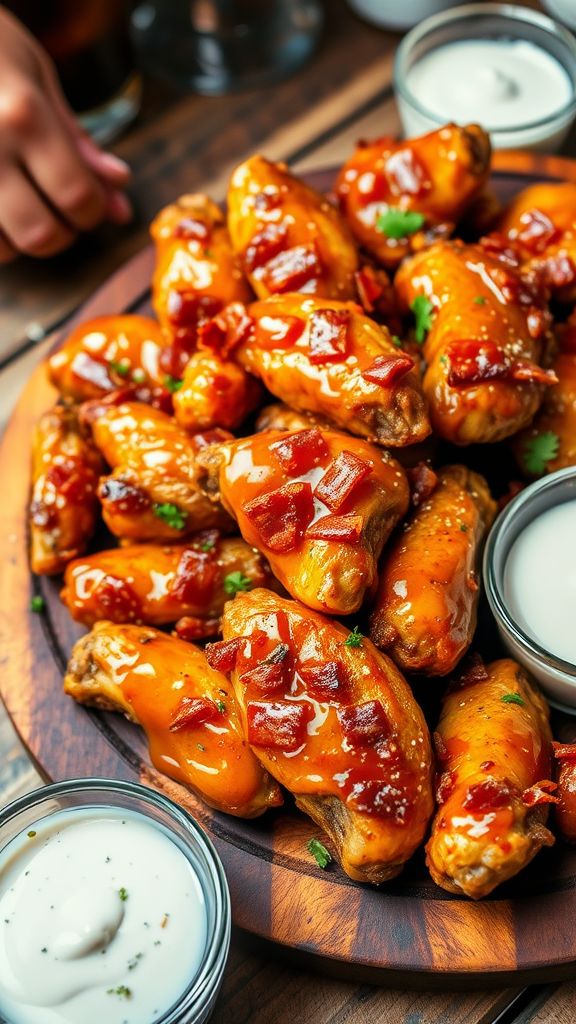 Maple Bacon Ranch Wings  