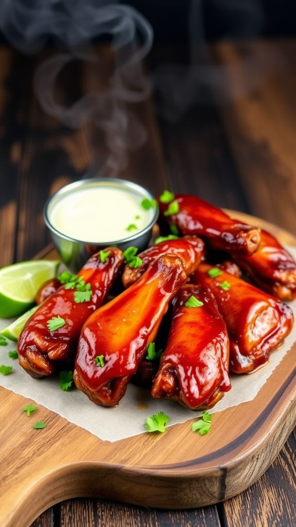 Maple Chipotle Smoked Chicken Wings