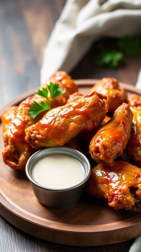 Maple Mustard Air Fryer Wings