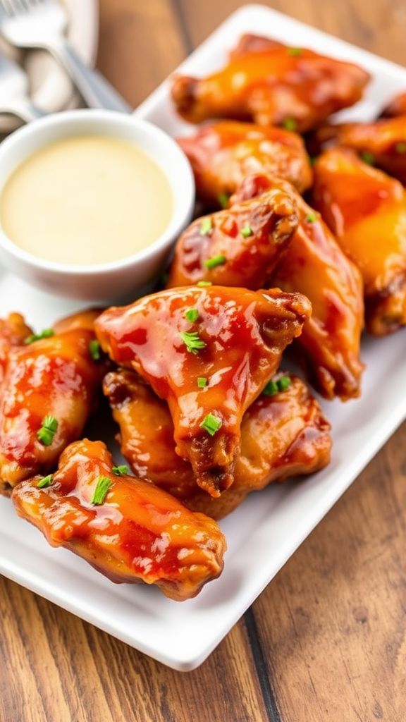 Maple Mustard Glazed Oven Wings