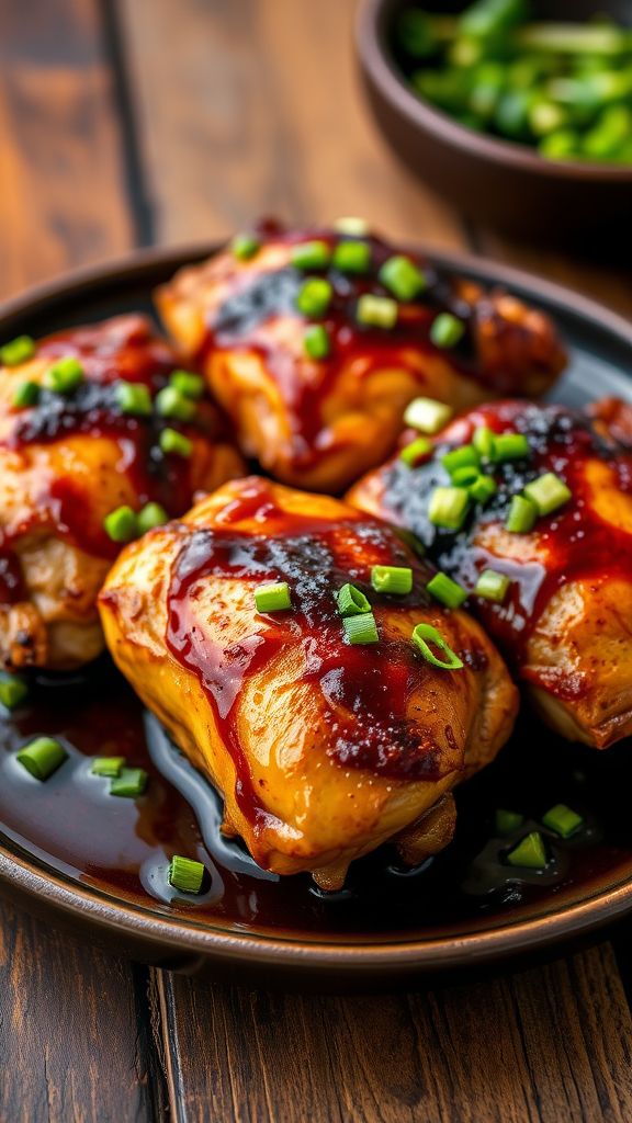 Maple Soy Roasted Chicken Thighs