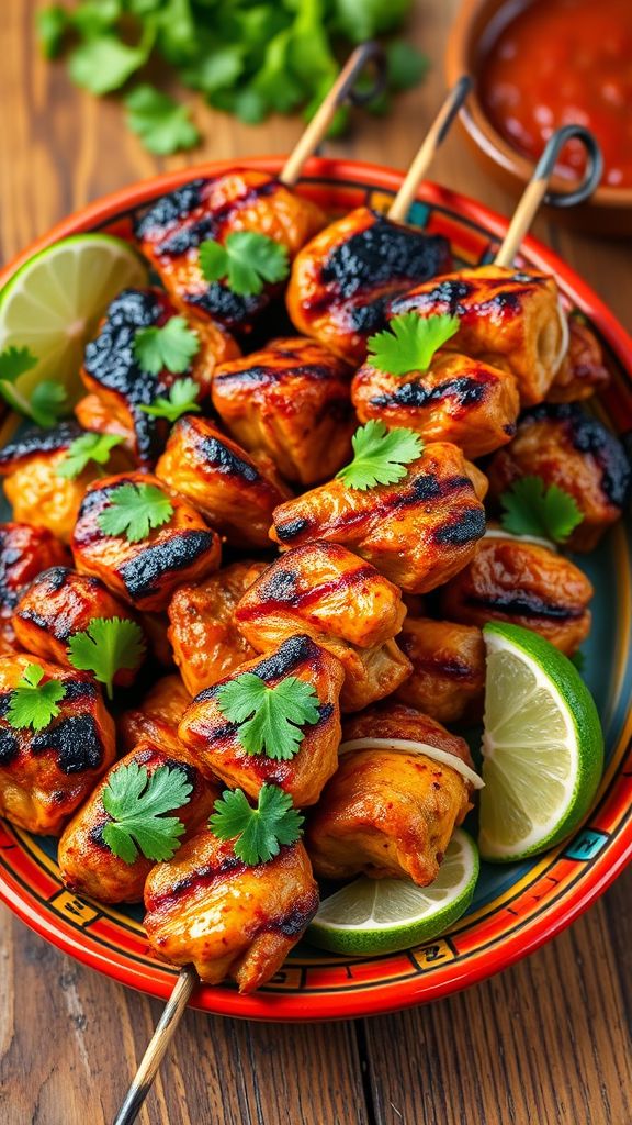 Marinated Pollo Loco Skewers