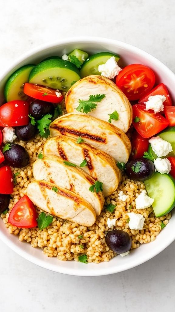 Mediterranean Chicken Quinoa Bowl