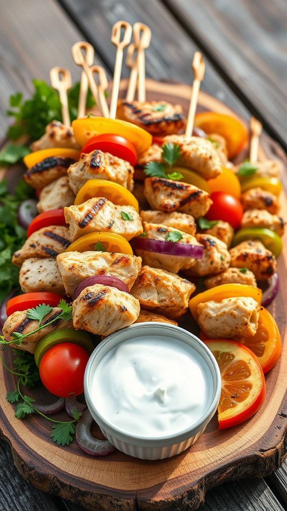 Mediterranean Grilled Chicken Skewers