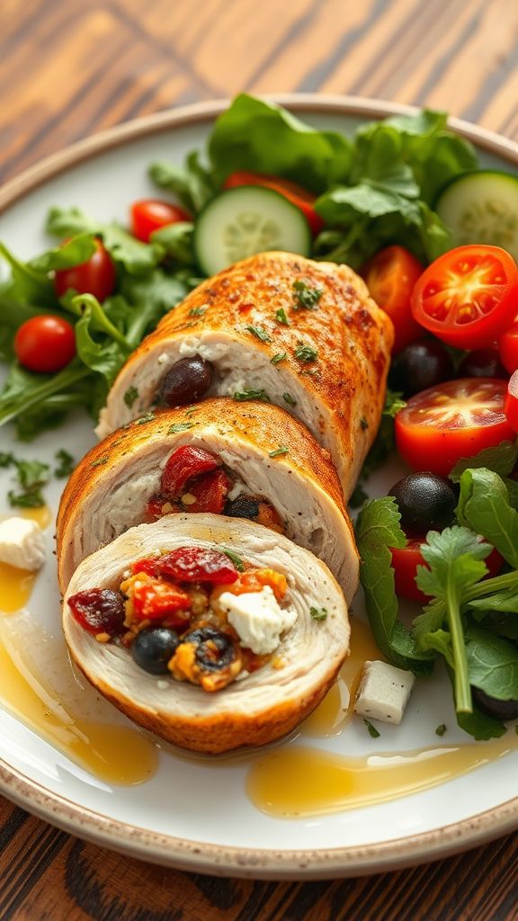 Mediterranean Stuffed Chicken Breast  