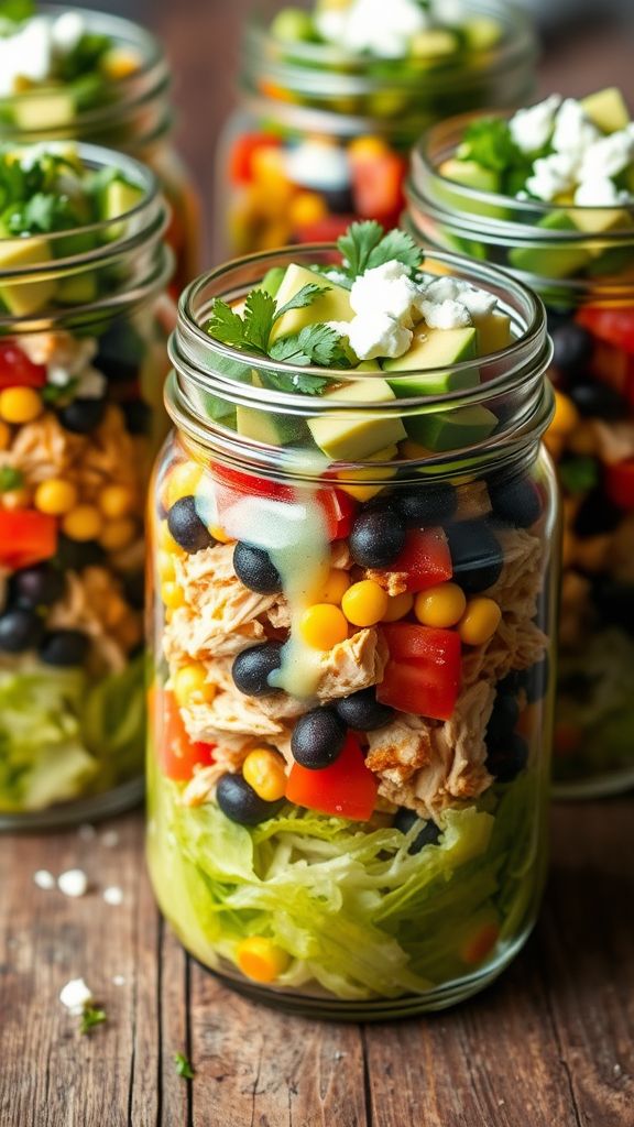 Mexican Chicken Salad Jars