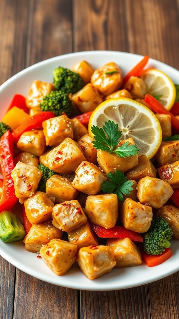 Minute Lemon Garlic Chicken Stir-Fry  