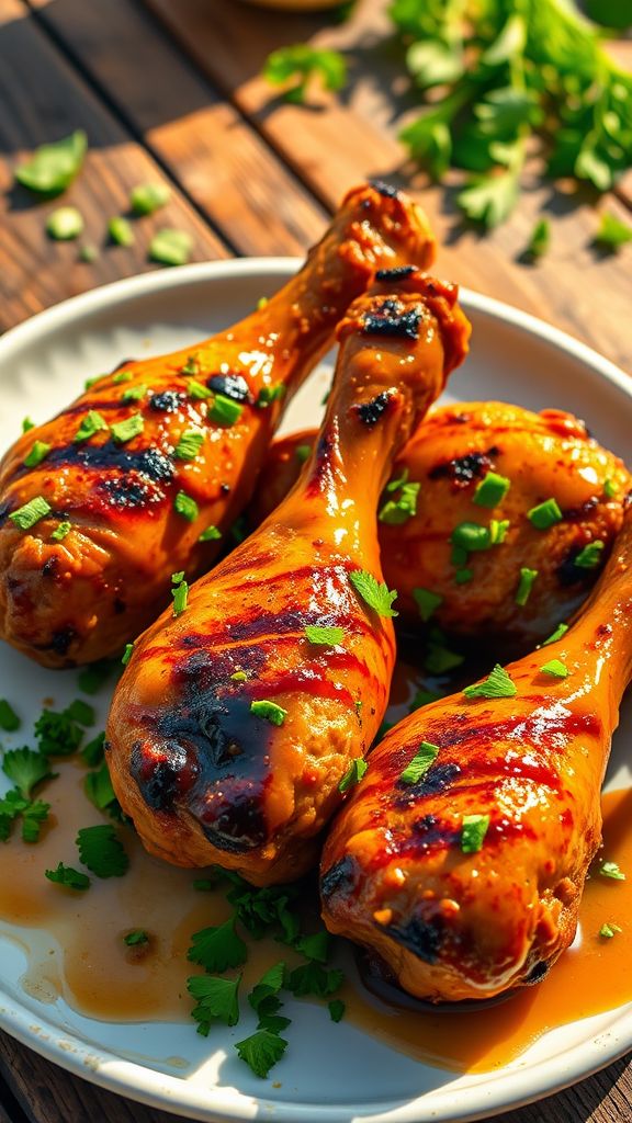 Mustard Maple Grilled Chicken Drumsticks