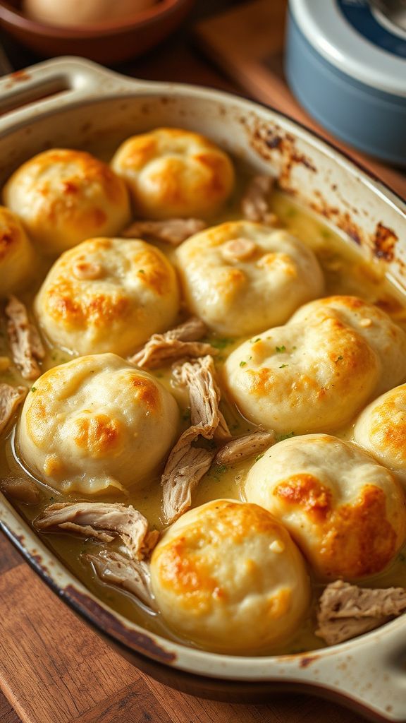 Old-Fashioned Chicken and Dumpling Bake  