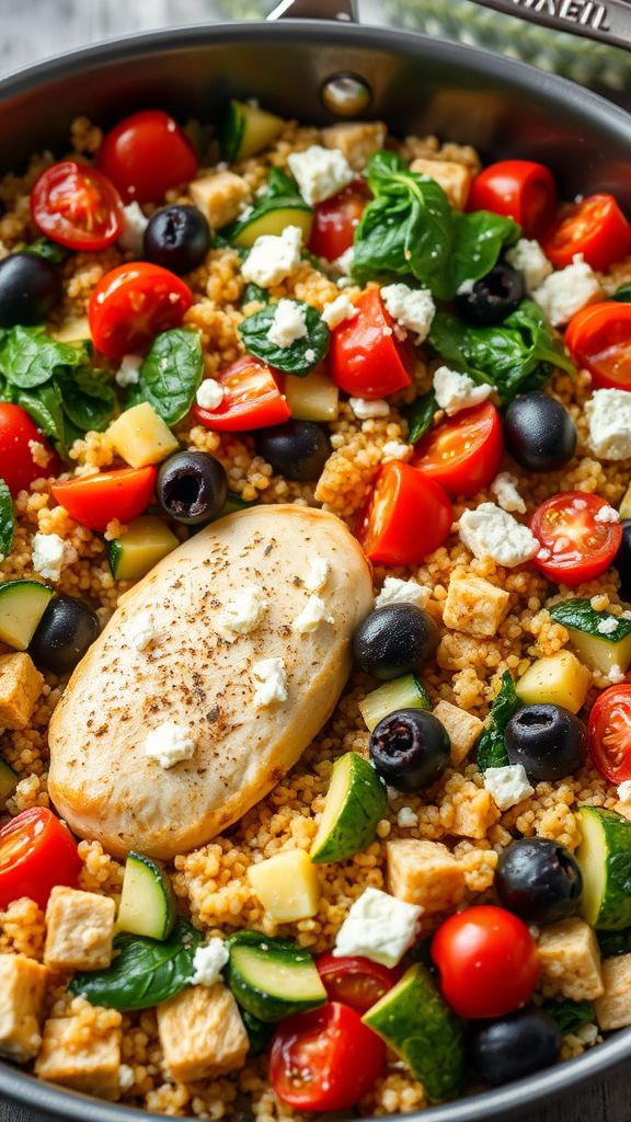 One-Pan Mediterranean Chicken and Quinoa