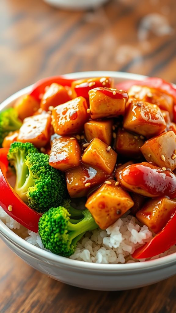 Quick Asian Teriyaki Chicken Bowls  