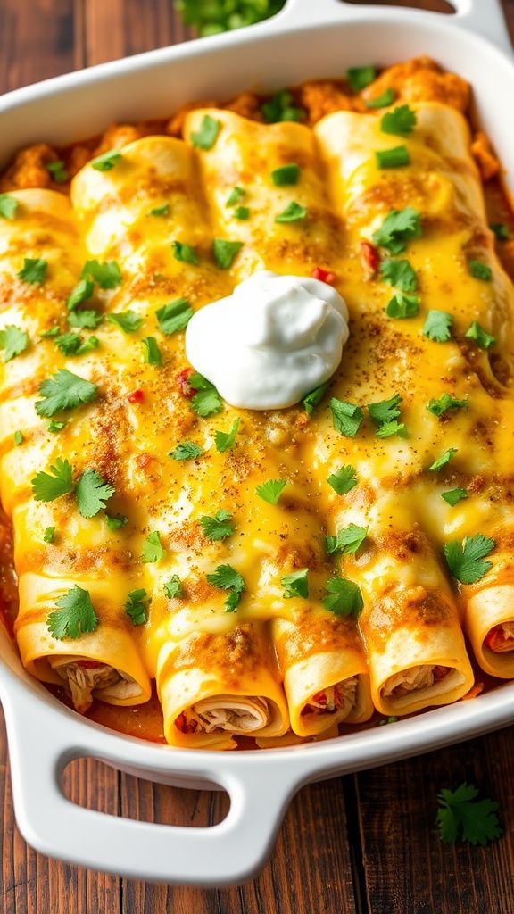 Quick Chicken Verde Enchiladas  