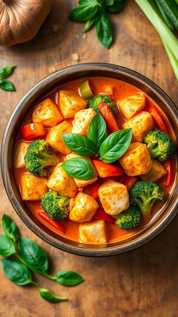 Rapid Red Curry Chicken with Vegetables  