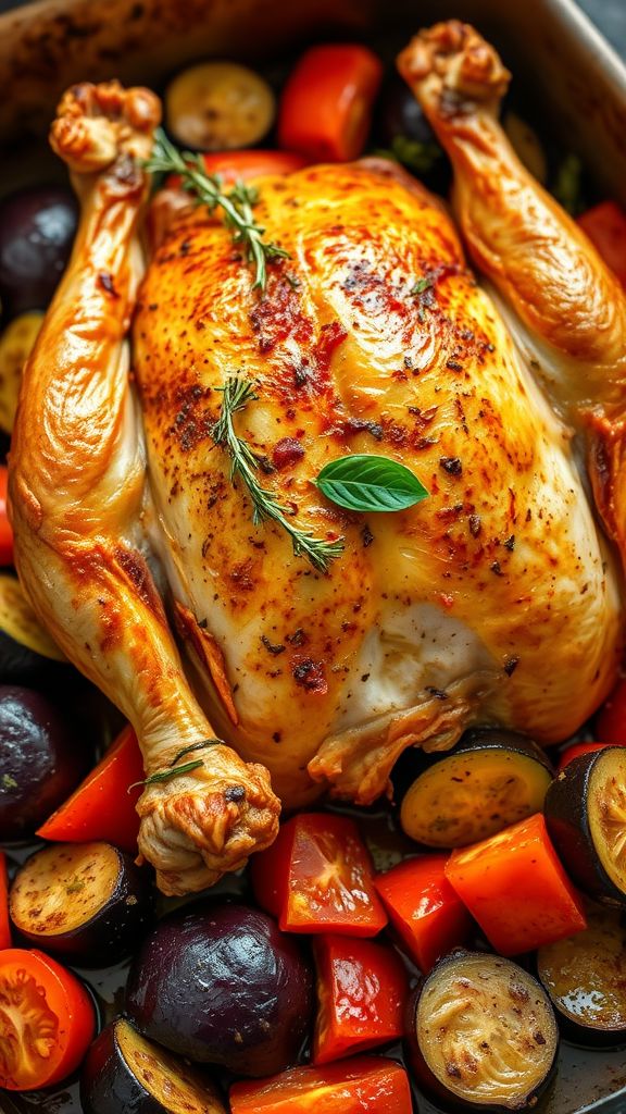 Roasted Chicken with Ratatouille