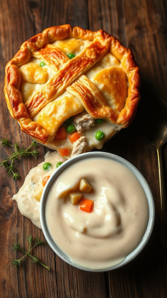 Rustic Creamy Chicken Pot Pie Feast  