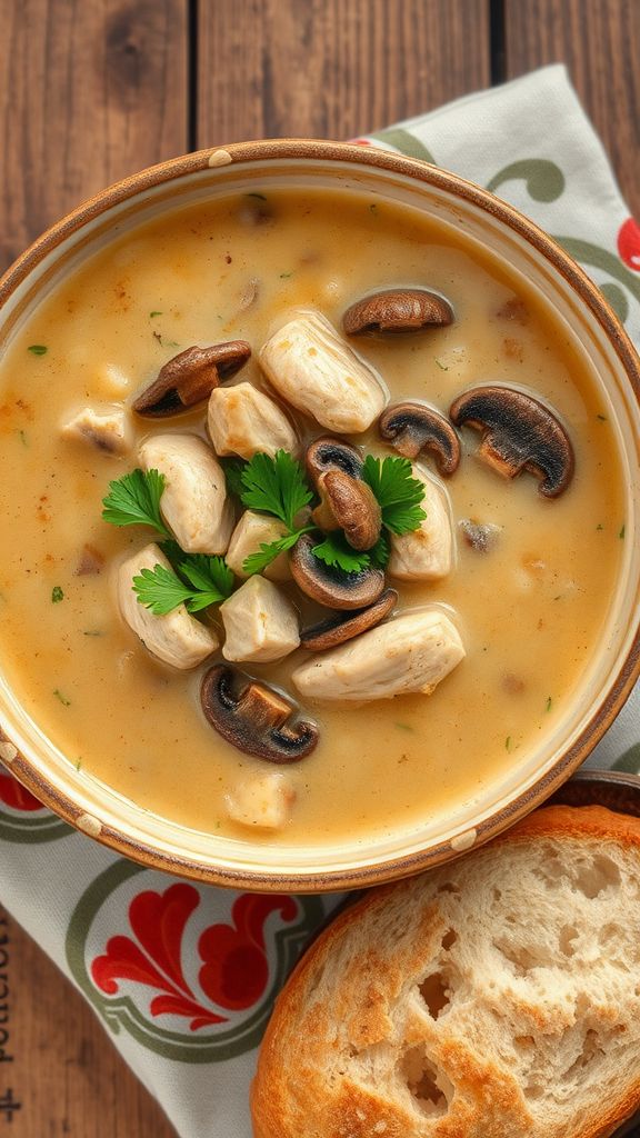 Savory Chicken Mushroom Soup