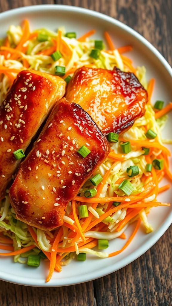 Sesame Ginger Chicken and Cabbage Slaw