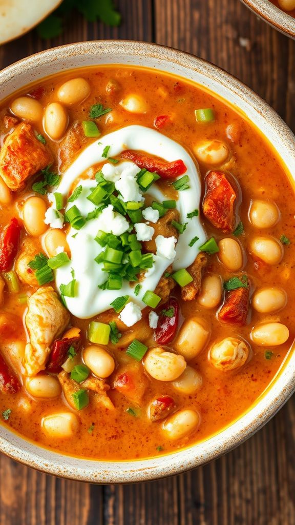 Smoky Chipotle White Chicken Chili