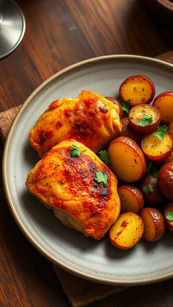 Smoky Paprika Chicken Thighs with Potatoes