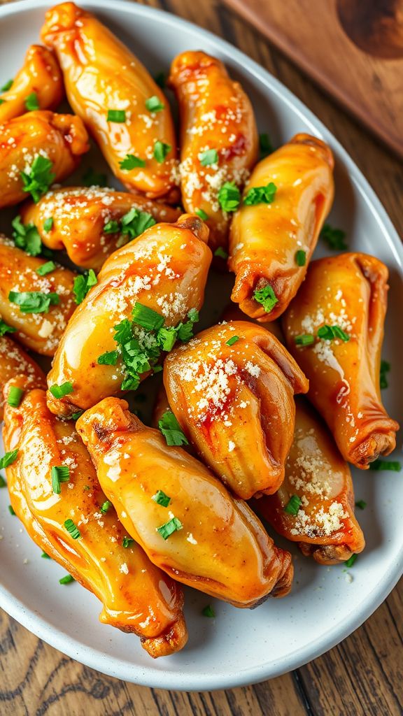 Smoky Parmesan Garlic Chicken Wings