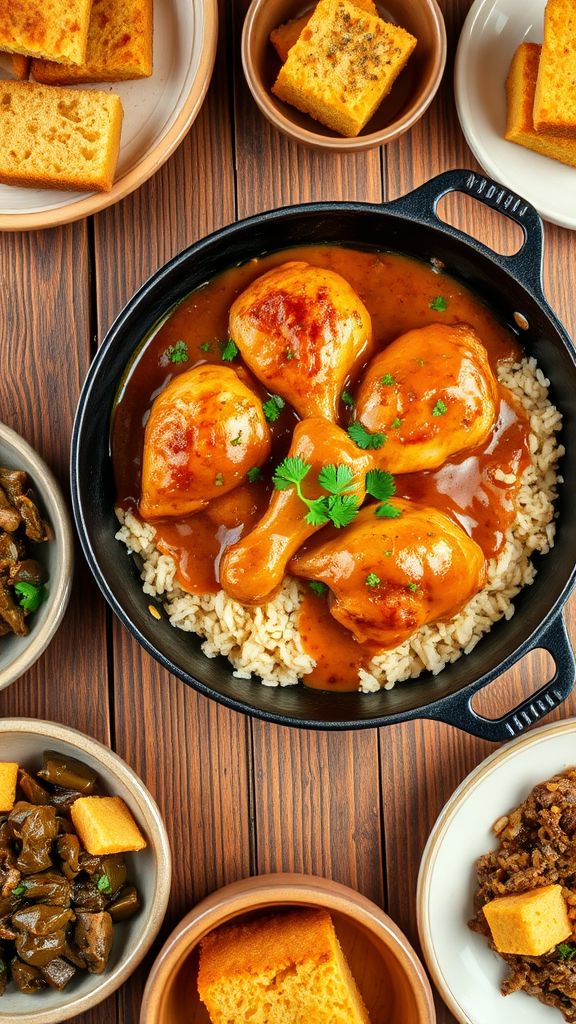 smothered chicken and rice recipes southern styl