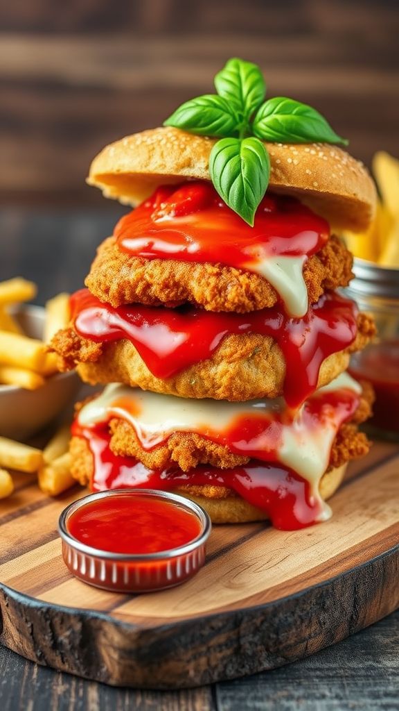 Southern Fried Chicken Parmesan Sandwich  