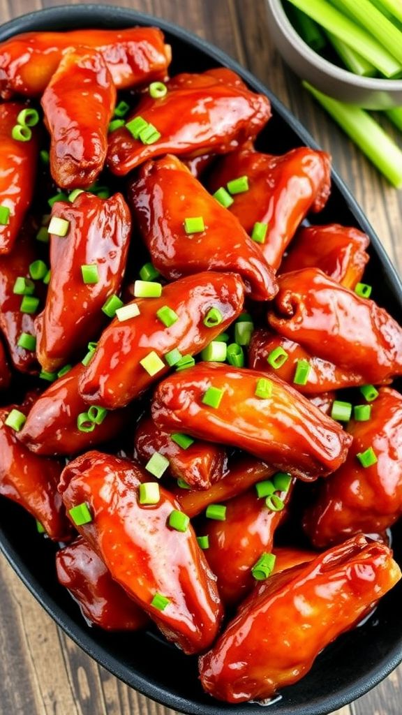 Spicy BBQ Bliss Crockpot Chicken Wings  