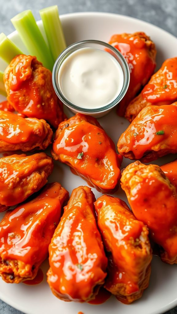 Spicy Buffalo Air Fryer Chicken Wings