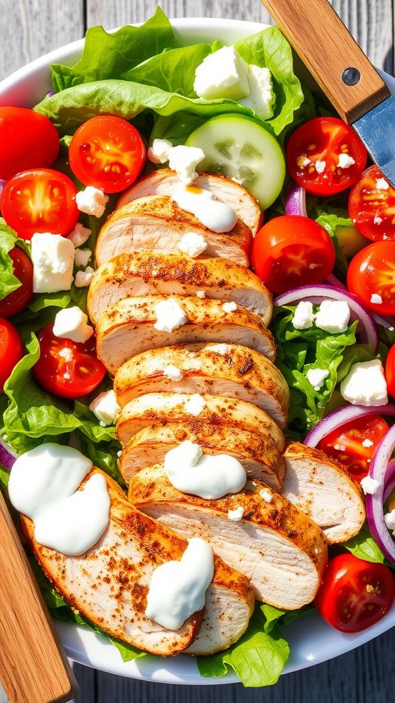 Spicy Cajun Grilled Chicken Salad