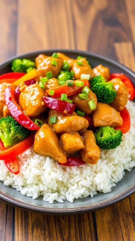 Spicy Ginger Honey Chicken Stir-Fry  