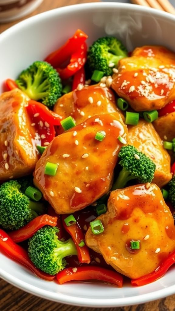 Spicy Honey Garlic Chicken Stir-Fry  