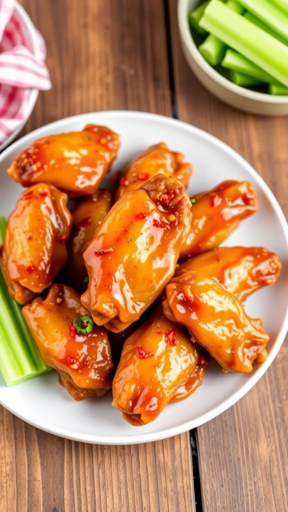 Spicy Honey Garlic Oven-Baked Chicken Wings