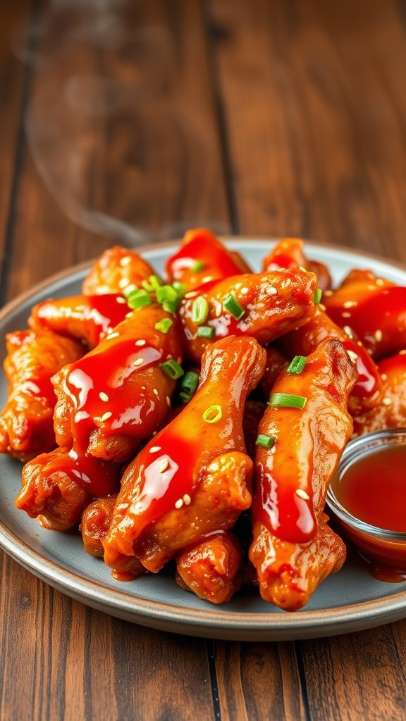 Spicy Korean-style Crispy Chicken Wings