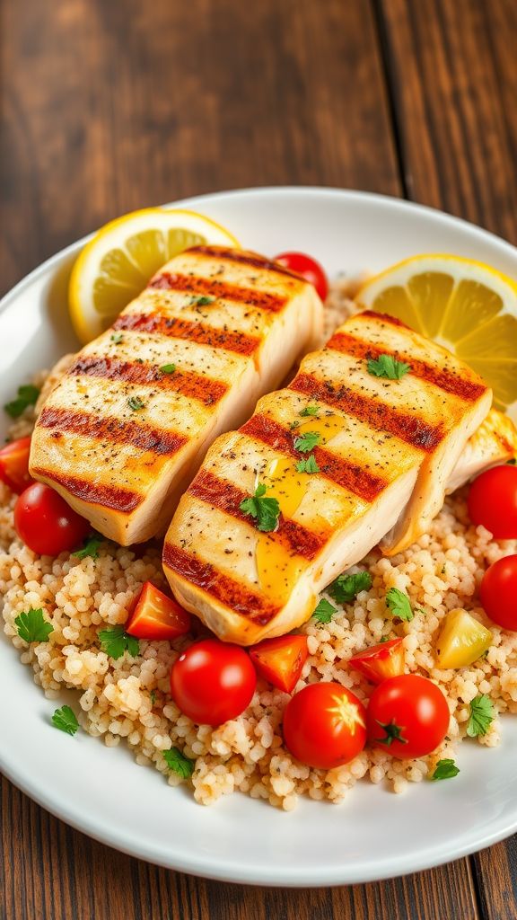 Spicy Lemon Pepper Chicken with Quinoa