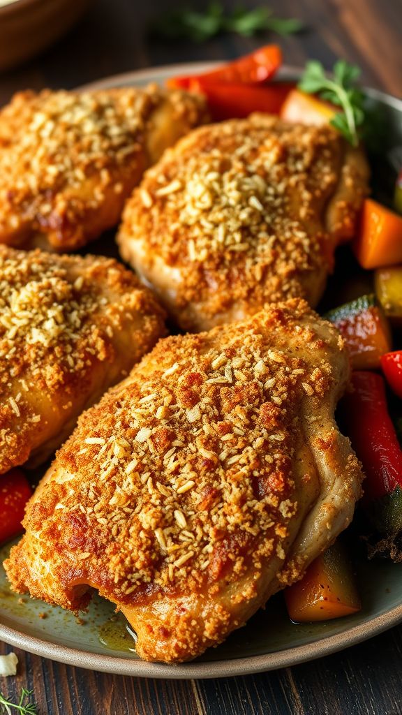 Spicy Parmesan-Crusted Chicken Thighs