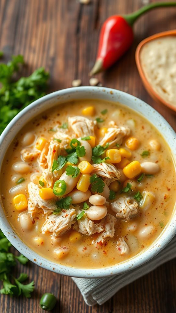 Spicy Southwest White Chicken Chili