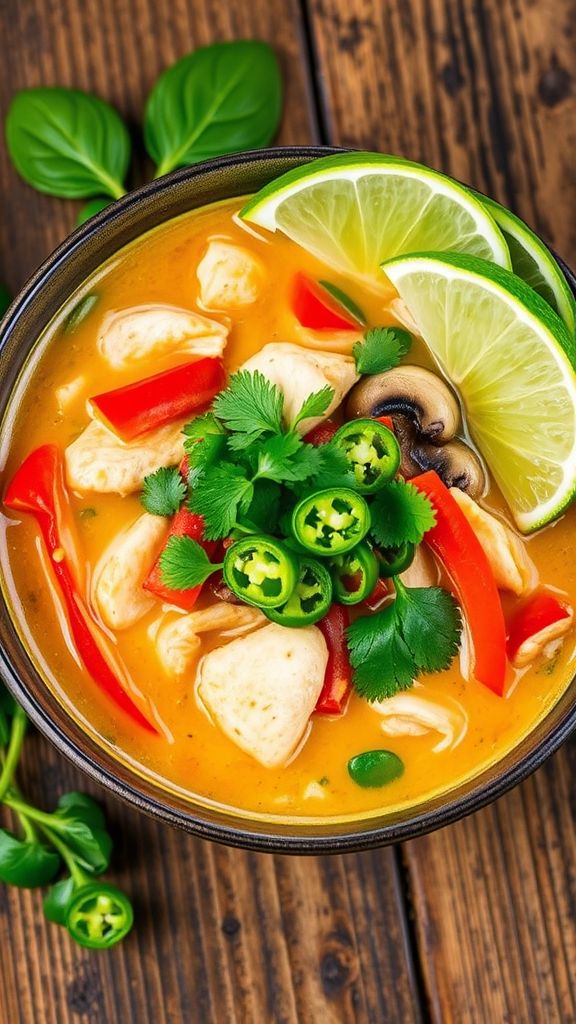 Spicy Thai Coconut Chicken Soup