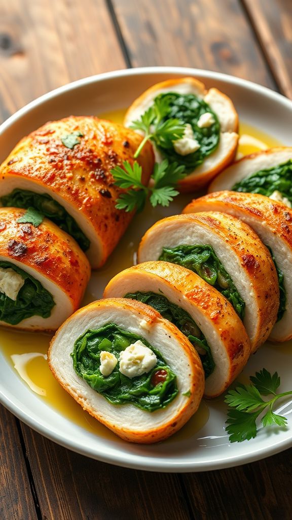 Stuffed Chicken Breasts with Spinach and Feta