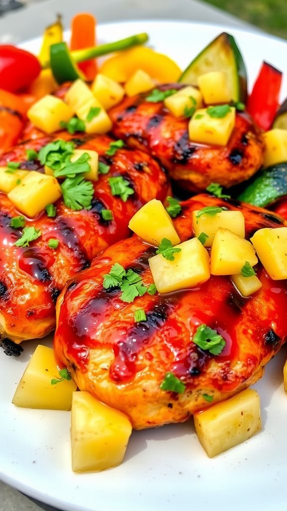 Sweet and Smoky Pineapple BBQ Chicken  