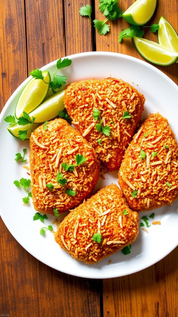 Sweet and Spicy Coconut-Crusted Chicken