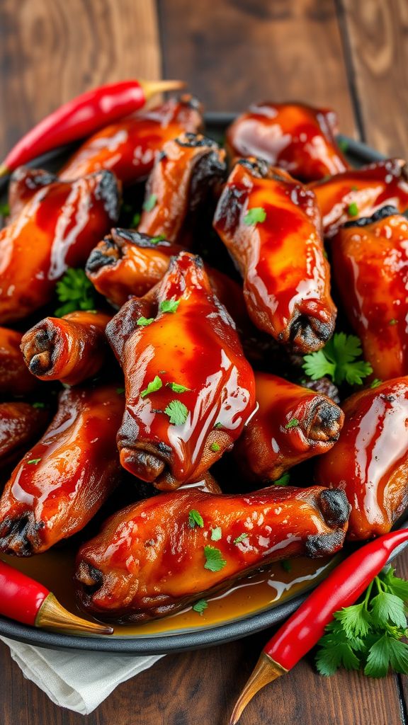 Sweet and Spicy Smoked Chicken Wings